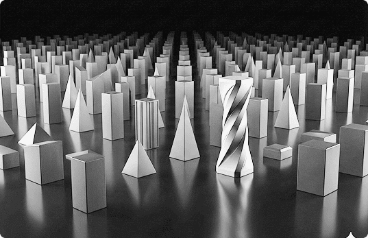 Abstract brand architecture visual