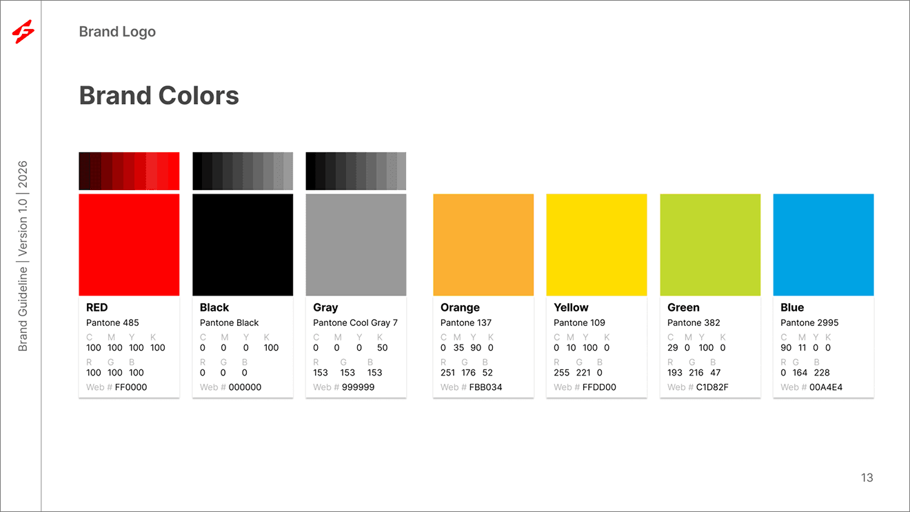 Flaship brand colors palette