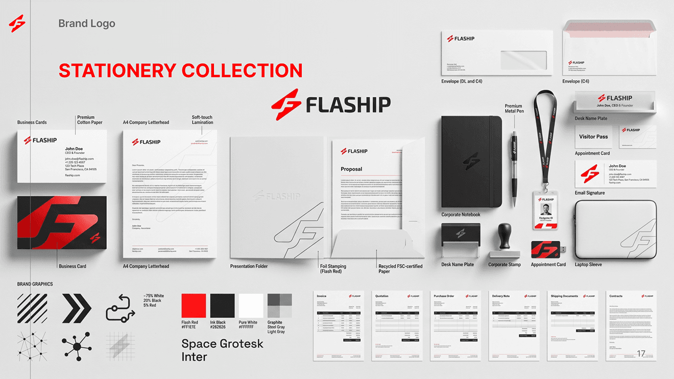 Flaship brand stationery