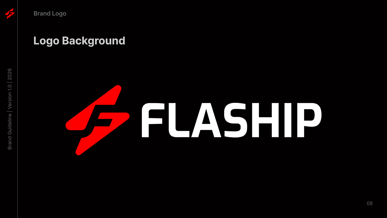 Flaship logo on black background