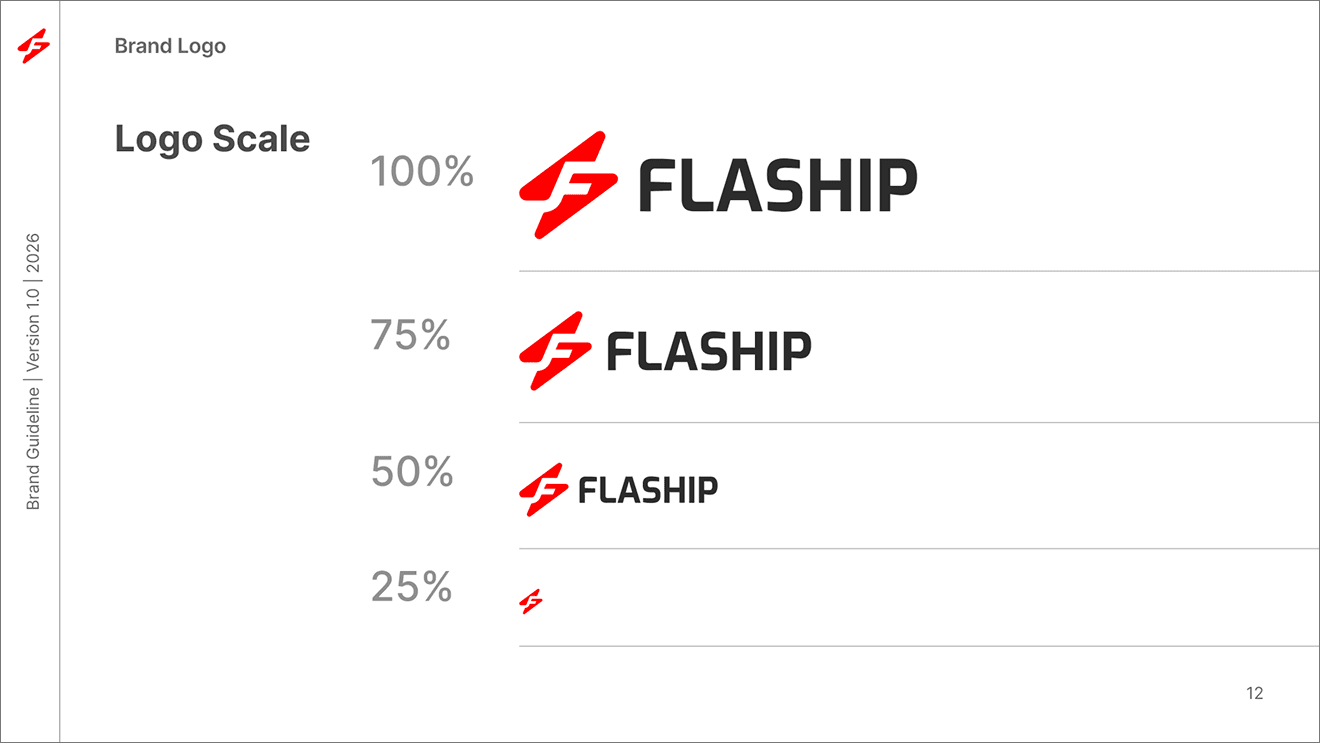 Flaship logo scale