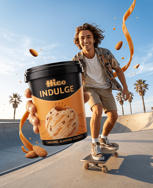 Hico caramel almond banner