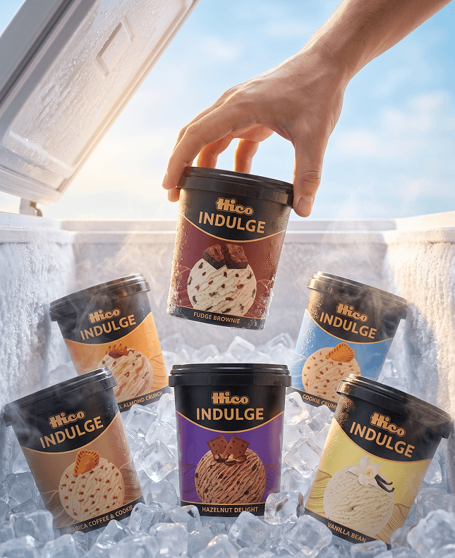 Hico Ice cream in freezer